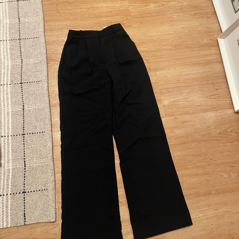 Abercrombie & Fitch Black Wide-Leg Pants